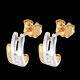 vente on line boucles oreilles trilogie etrier or jaune or blanc