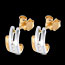 mariages Boucles d'oreilles trilogie �trier or jaune et or blanc - 6 diamants