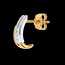 vente Boucles d'oreilles trilogie �trier or jaune et or blanc - 6 diamants