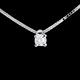 femme collier solitaire or blanc pm