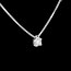 cadeau femmes Collier solitaire or blanc (PM)