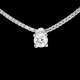 bijoux or collier solitaire or blanc mm
