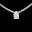 Collier solitaire or blanc (MM)