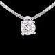 bijouteries collier solitaire or blanc gm 21 carats