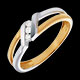 femme trilogie etrier or jaune blanc diamants