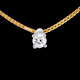 cadeaux collier solitaire or jaune mm