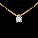 cadeaux femme collier solitaire or jaune pm