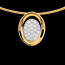 bijou or Collier alc�ve or jaune pav� (GM) - 0.37 carats - 24 diamants