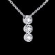 vente collier trilogie filante or blanc diamants