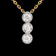 ventes en ligne collier trilogie filante or jaune or blanc diamant