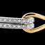 achat on line Double jonc agrafe or jaune- or blanc pav� - 0.32 carats - 54 diamants