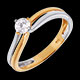 vente en ligne solitaire sillon or jaune or blanc gm 28 carats