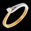 ventes Solitaire Broche or jaune-or blanc (PM)
