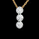 vente on line collier trilogie filante or jaune or blanc diamant