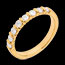 acheter on line Alliance or jaune semi pav�e - serti barrettes - 0.5 carats - 8 diamants