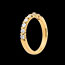 cadeaux femmes Alliance or jaune semi pav�e - serti barrettes - 0.5 carats - 8 diamants