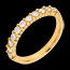 vente Alliance or jaune semi pav�e - serti griffes - 0.5 carats - 11 diamants