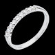 vente en ligne Alliance or blanc semi pav�e - serti griffes - 0.25 carats - 9 diamants