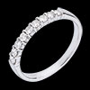 joaillerie Alliance or blanc semi pav�e - serti griffes - 0.25 carats - 9 diamants