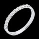 cadeaux Alliance or blanc semi pav�e - serti barrettes - 10 diamants