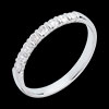 cadeau femmes Alliance or blanc semi pav�e - serti barrettes - 0.25 carats - 8 diamants