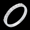 bijouteries Alliance or blanc semi pav�e - serti griffes - 0.3 carats - 9 diamants