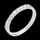 cadeau Alliance or blanc semi pav�e - serti griffes - 0.3 carats - 9 diamants