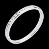 femme Alliance or blanc semi pav�e - serti rail - 13 diamants