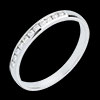 bijou or Alliance or blanc semi pav�e - serti rail - 11 diamants