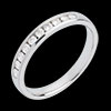 vente en ligne   Alliance or blanc semi pav�e - serti rail  - 0.25 carats - 10 diamants