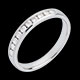 mariages   Alliance or blanc semi pav�e - serti rail  - 0.25 carats - 10 diamants