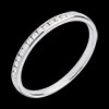 cadeau Alliance or blanc semi pav�e - serti rail - 13 diamants