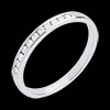 cadeaux Alliance or blanc semi pav�e - serti rail - 11 diamants
