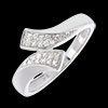 bijouterie Bague ruban or blanc pav�e (MM) - 24 diamants
