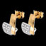 ventes Boucles d'oreilles tropique or jaune pav�es - 24 diamants