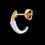 femme Boucles d'oreilles tropique or jaune pav�es - 24 diamants