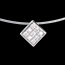 cadeaux femme Collier d� or blanc pav� - 0.23 carats - 9 diamants