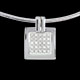 acheter en ligne collier empreinte or blanc pavee 45 carats 25 diam