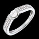 cadeau solitaire arche or blanc pave 038 carats 29 diaman