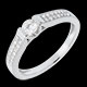 cadeau femme solitaire arche or blanc pave 31 carats 29 diaman