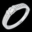   Solitaire arche or blanc pav�  - 0.31 carats - 29 diamants