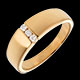 cadeau trilogie etreinte or jaune mm diamants