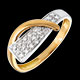 achat bague sirene or jaune or blanc pavee 20 diamants