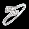 vente Bague ruban or blanc pav�e (PM) - 10 diamants
