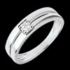 vente on line Bague double rangs avec diamant de centre