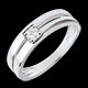 bijouterie Bague double rangs avec diamant de centre