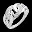 Bague sautoir or blanc pav� - 24 diamants