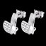 bijou or Boucles d'oreilles tropique or blanc pav�es - 24 diamants