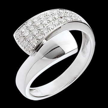 cadeaux Bague tropique or blanc pav�e  - 0.26 carats - 34 diamants