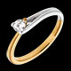 joaillerie solitaire broche or jaune or blanc mm